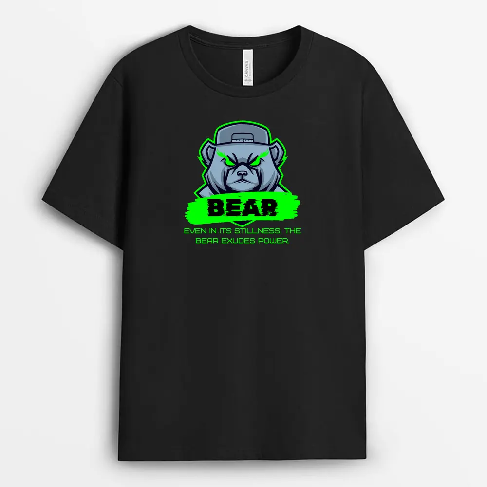 Even In Its Stillness The Bear Exudes Power Sellxtee T-Shirt - Black